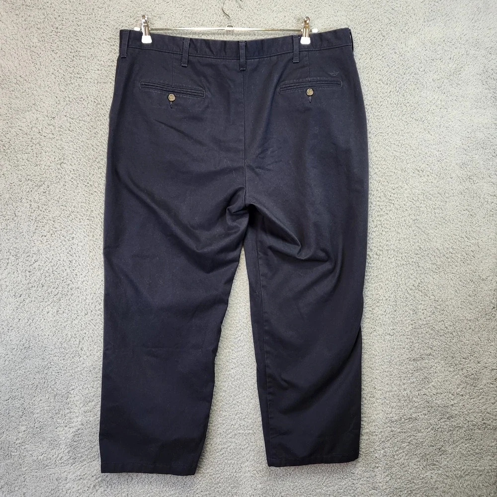 Dockers D3‎ Flat Front Khaki Pants Mens 40x29 Navy Blue and Gray Cotton Lot of 2
